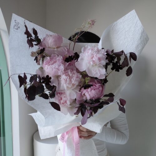 ช่อดอก Peony Luxury สีชมพู- B98
