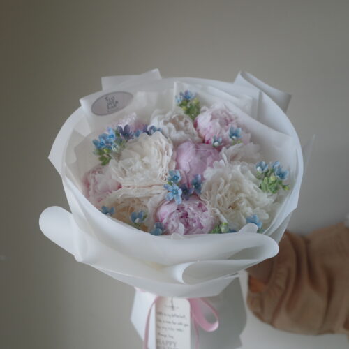 ช่อดอก Peony Luxury สีชมพู-ขาว- B96