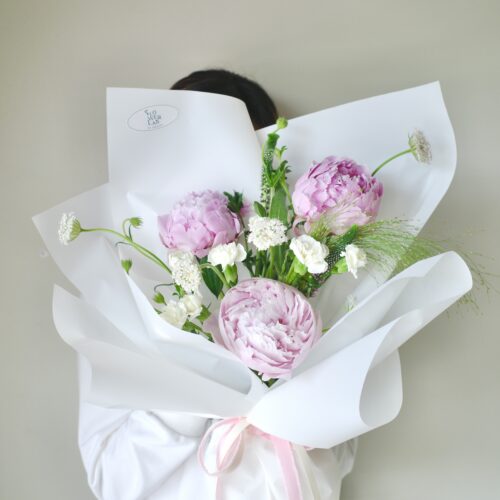 ช่อดอก Peony Luxury สีชมพู - B82
