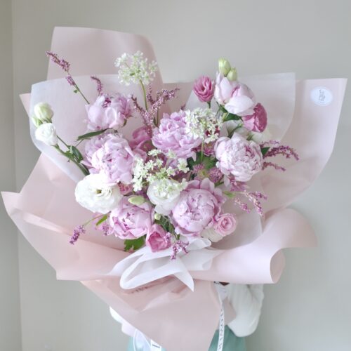 ช่อดอก Peony Luxury สีชมพู - B87