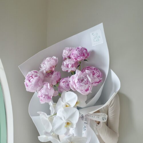 ช่อดอก Peony Luxury สีชมพู - B84