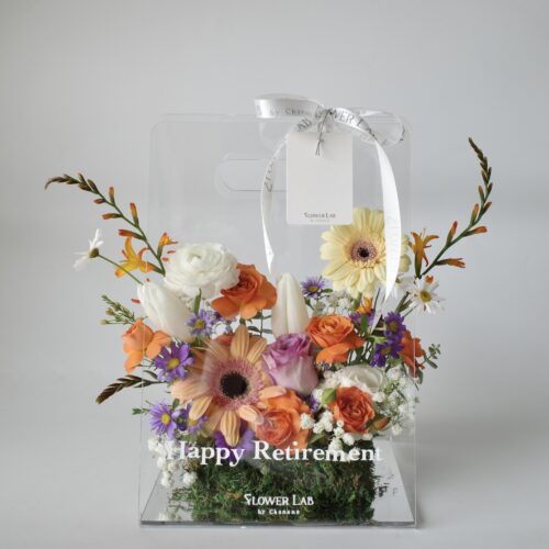 Clear Box-กล่องดอกไม้สด อะคริลิคขนาดมาตรฐาน [F-CLR-S-019]