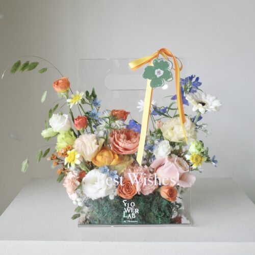 Clear Box-กล่องดอกไม้สด อะคริลิคขนาดมาตรฐาน [F-CLR-S-010]