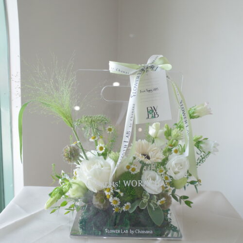 Clear Box-กล่องดอกไม้สด อะคริลิคขนาดมาตรฐาน [F-CLR-S-006]
