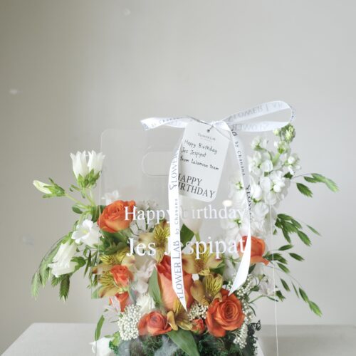 Clear Box-กล่องดอกไม้สด อะคริลิคขนาดมาตรฐาน [F-CLR-S-004]