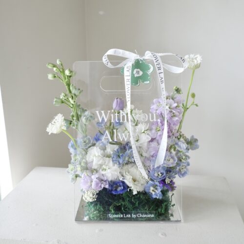 Clear Box-กล่องดอกไม้สด อะคริลิคขนาดมาตรฐาน [F-CLR-S-003]