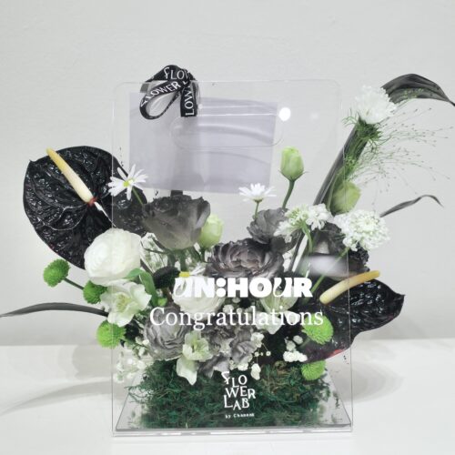 Clear Box-กล่องดอกไม้สด อะคริลิคขนาดมาตรฐาน [F-CLR-S-060]