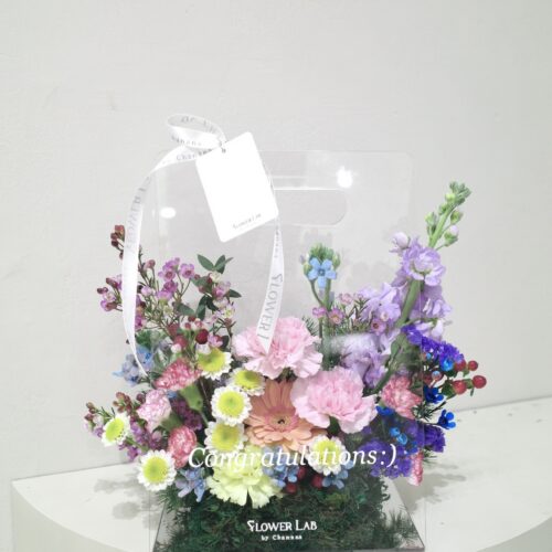 Clear Box-กล่องดอกไม้สด อะคริลิคขนาดมาตรฐาน [F-CLR-S-055]