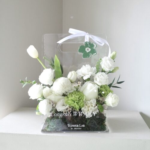 Clear Box-กล่องดอกไม้สด อะคริลิคขนาดมาตรฐาน [F-CLR-S-048]
