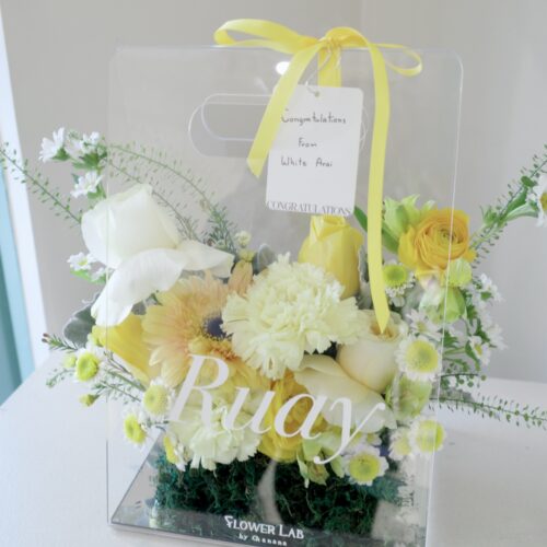 Clear Box-กล่องดอกไม้สด อะคริลิคขนาดมาตรฐาน [F-CLR-S-044]