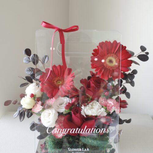 Clear Box-กล่องดอกไม้สด อะคริลิคขนาดมาตรฐาน [F-CLR-S-045]
