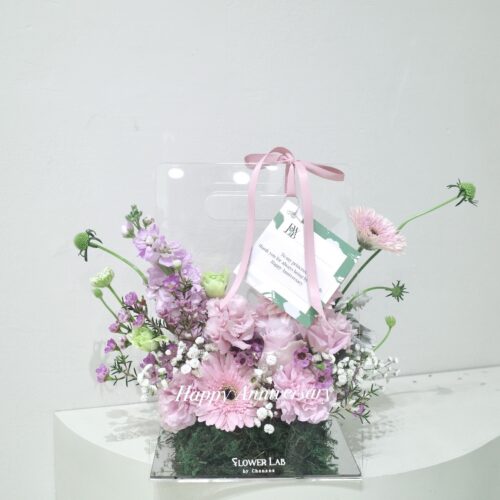 Clear Box-กล่องดอกไม้สด อะคริลิคขนาดมาตรฐาน [F-CLR-S-037]