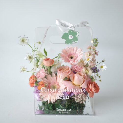 Clear Box-กล่องดอกไม้สด อะคริลิคขนาดมาตรฐาน [F-CLR-S-027]