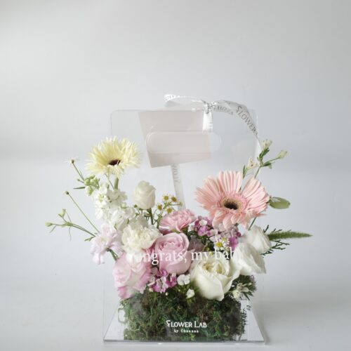 Clear Box-กล่องดอกไม้สด อะคริลิคขนาดมาตรฐาน [F-CLR-S-025]
