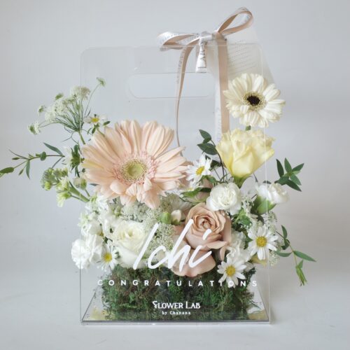 Clear Box-กล่องดอกไม้สด อะคริลิคขนาดมาตรฐาน [F-CLR-S-022]