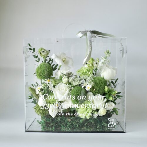 Crystal Box-กล่องดอกไม้อะคริลิคขนาดใหญ่ [F-CRY-L-001]