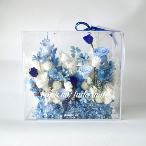 Crystal Box-กล่องดอกไม้อะคริลิคขนาดใหญ่ [F-CRY-L-013]