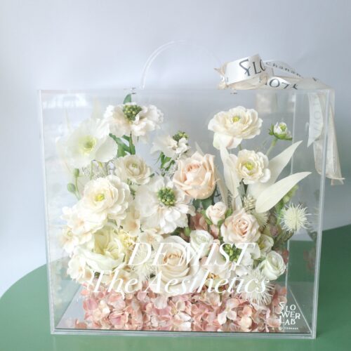 Crystal Box-กล่องดอกไม้อะคริลิคขนาดใหญ่ [F-CRY-L-012]