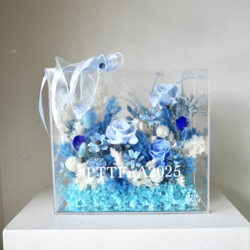 Crystal Box-กล่องดอกไม้อะคริลิคขนาดใหญ่ [F-CRY-L-014]