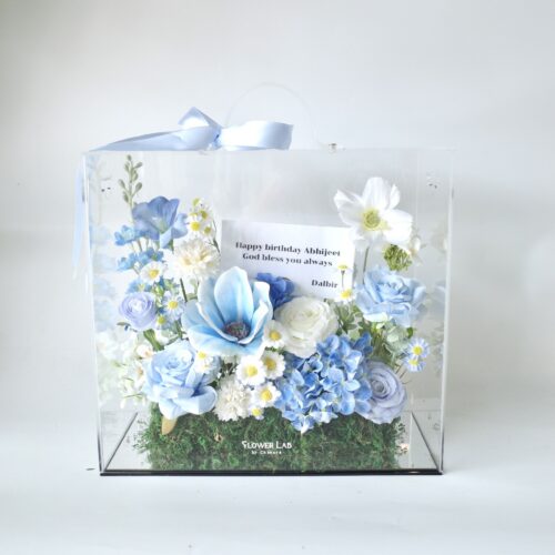 Crystal Box-กล่องดอกไม้อะคริลิคขนาดใหญ่ [F-CRY-L-004]
