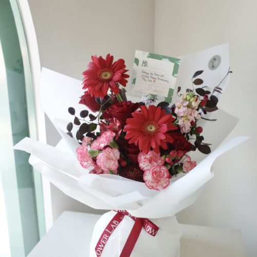 Fresh Flower Vase Wrapped - [F-VAS-M-018]