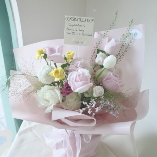 Fresh Flower Vase Wrapped - [F-VAS-M-016]