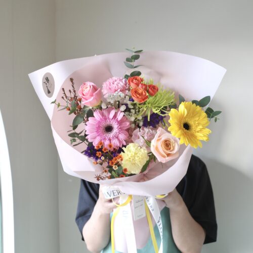 Small-M Bouquet - ช่อดอกไม้ขนาดเล็ก โทนสีสดใส [F-BOU-SM-004]