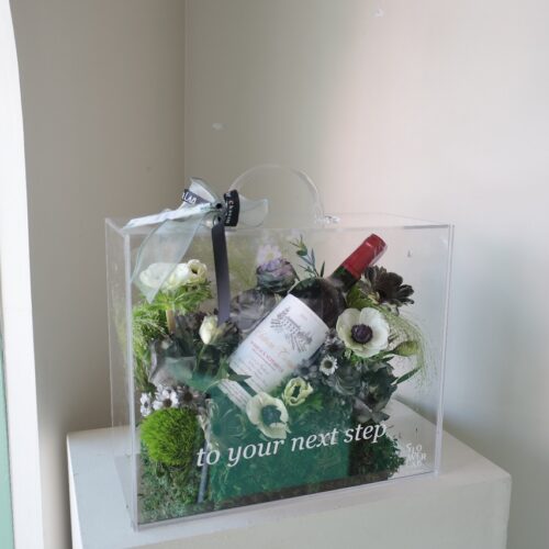 Crystal Box-กล่องดอกไม้อะคริลิคขนาดใหญ่ [F-CRY-L-018]