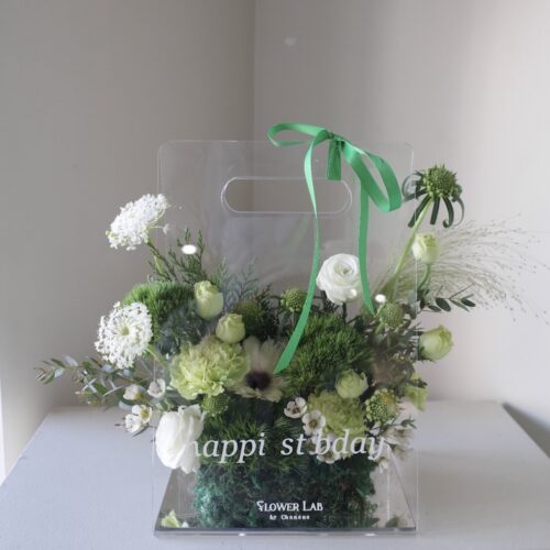 Clear Box-กล่องดอกไม้สด อะคริลิคขนาดมาตรฐาน [F-CLR-S-069]