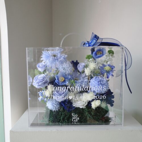 Crystal Box-กล่องดอกไม้อะคริลิคขนาดใหญ่ [F-CRY-L-021]
