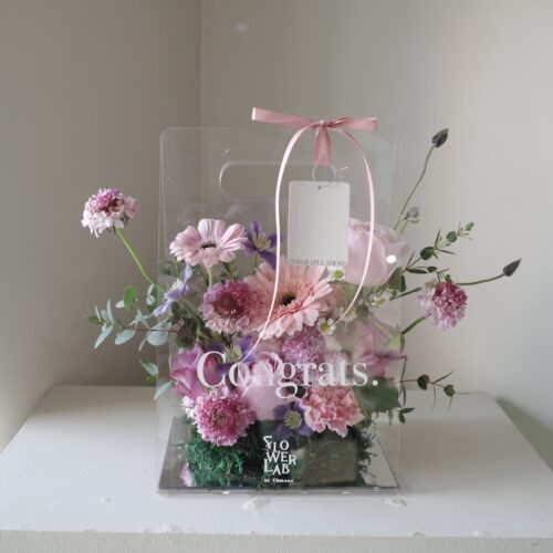 Clear Box-กล่องดอกไม้สด อะคริลิคขนาดมาตรฐาน [F-CLR-S-066]