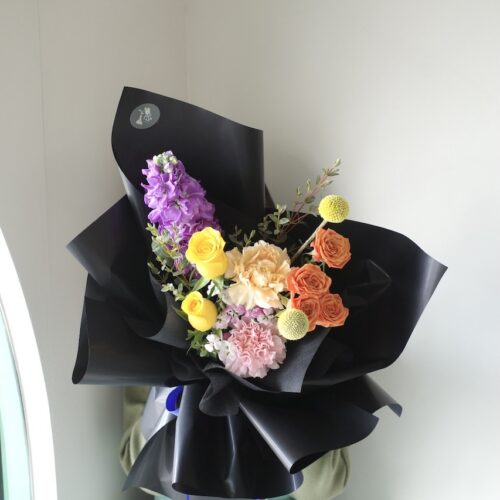 Small-M Bouquet - ช่อดอกไม้ขนาดเล็ก โทนสีสดใส [F-BOU-SM-017]