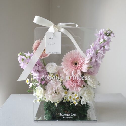 Clear Box-กล่องดอกไม้สด อะคริลิคขนาดมาตรฐาน [F-CLR-S-071]