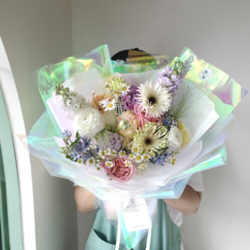 Small-L Bouquet - ช่อดอกไม้สดขนาดเล็ก โทนสีพาสเทล [F-BOU-SL-010]